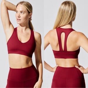NEW Carbon38 Action Bra 2.0 Cloud Compression in Ruby Red